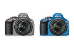 Nikon D5100 Camera 2011 Vinyl Skin Mockup PSD Template Product Image 1