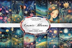 Floral Backrounds Set Fantasy Flowers Product Image 1