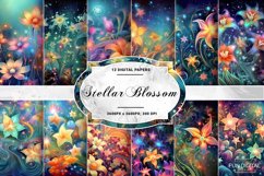 Floral Backrounds Set Fantasy Flowers Product Image 1