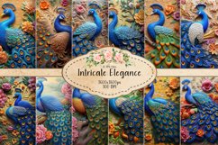 Peacock &amp; Floral Clay Inlay Product Image 1