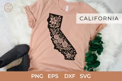 California SVG, Floral State SVG, California T Shirt Designs Product Image 1