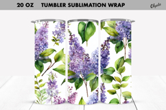 Lilac Flower Tumbler Sublimation Wrap. 20 OZ Tumbler PNG Product Image 1