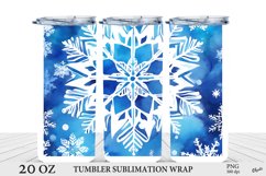 Winter Tumbler Sublimation. Snowflakes Tumbler Sublimation Product Image 1