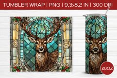 Stained Glass Deer | Tumbler Sublimation Wrap Product Image 1