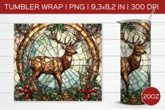 Stained Glass Deer | Tumbler Sublimation Wrap Product Image 1