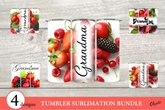 Grandma Tumbler Wrap. Grandmas Garden Sublimation PNG Product Image 1