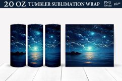 Starry Sky Sublimation PNG. Black Tumbler Wrap PNG. 20 OZ Product Image 1