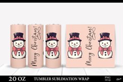 Vintage Snowman Tumbler Wrap PNG. Christmas Tumbler PNG Product Image 1