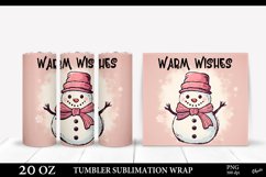 Christmas Tumbler Wrap PNG. Snowman Tumbler Sublimation PNG Product Image 1