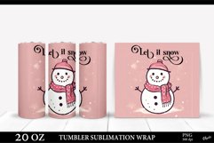 Christmas Tumbler Sublimation PNG. Snowman Tumbler PNG Product Image 1