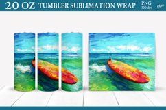 Surfing Sublimation PNG. 20 OZ Tumbler Wrap PNG Product Image 1