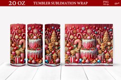 Red Christmas Tumbler Sublimation. Christmqs Tumbler PNG Product Image 1