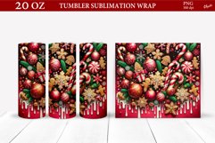 Red Christmas Sweet Tumbler PNG. Christmqs Tumbler 20 OZ Product Image 1
