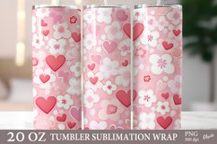 Love Tumbler Wrap PNG. Spring Tumbler PNG. 20 OZ. Tumbler Product Image 1
