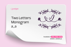 Flourish Two Letters Monogram a_a Product Image 1