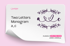 Flourish Two Letters Monogram a_c Product Image 1