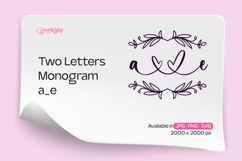 Flourish Two Letters Monogram a_e Product Image 1