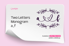 Flourish Two Letters Monogram a_f Product Image 1