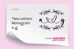 Flourish Two Letters Monogram a_g Product Image 1