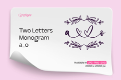 Flourish Two Letters Monogram a_o Product Image 1