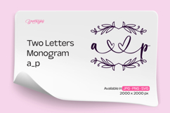 Flourish Two Letters Monogram a_p Product Image 1