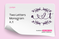 Flourish Two Letters Monogram a_t Product Image 1