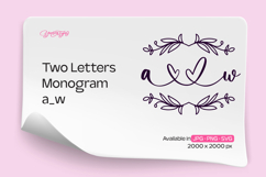 Flourish Two Letters Monogram a_w Product Image 1