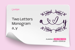 Flourish Two Letters Monogram a_y Product Image 1