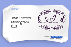 Flourish Two Letters Monogram b_d Product Image 1