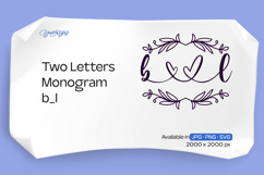 Flourish Two Letters Monogram b_l Product Image 1