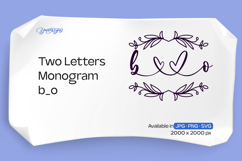 Flourish Two Letters Monogram b_o Product Image 1