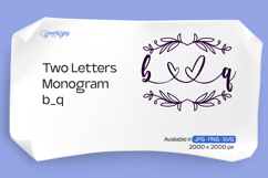 Flourish Two Letters Monogram b_q Product Image 1