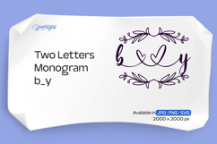 Flourish Two Letters Monogram b_y Product Image 1