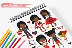 African American Valentine Fashion girls graphics | Product Image 4