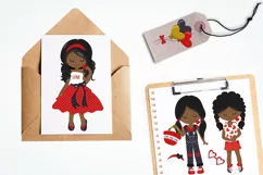 African American Valentine Fashion girls graphics | Product Image 2
