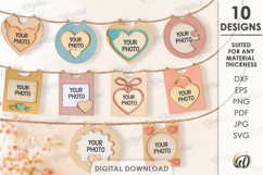 Valentine&#039;s Day Photo Frames Bundle Laser Cut. Valentine SVG Product Image 1