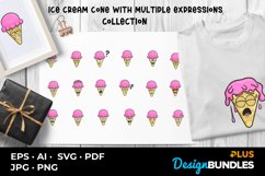 Ice Cream Cone with Multiple Expressions Collection Product Image 1