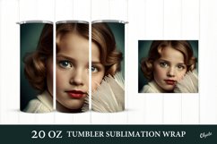 Retro Baby Face. 20 OZ Tumbler Wrap. Vintage Tumbler PNG Product Image 1