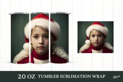 Vintage Christmas Sublimation. Baby Face Tumbler. 20 OZ Wrap Product Image 1