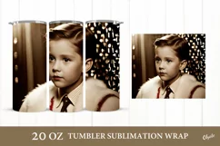 Vintage Tumbler Sublimation. 20 OZ Baby Face Tumbler Product Image 1