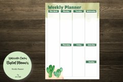 Watercolor Cactus Weekly Planner Product Image 1