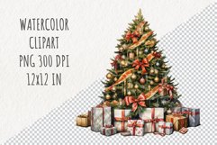 Christmas Tree | Sublimation Design | Watercolor Clipart Product Image 1