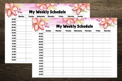 Watercolor Flowers Weekly Schedule Digital Planners Product Image 2