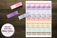 Watercolor Quarter Boxes Planner Stickers Product Image 1