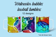 Watercolor bubbles lowball tumbler wrap Product Image 1