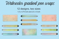 Watercolor gradient pen wraps | Sublimation design Product Image 1