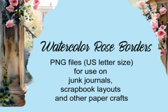 Watercolor Rose Borders Product Image 1