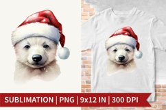 Christmas Bear | Sublimation Design | Watercolor Clipart Product Image 1