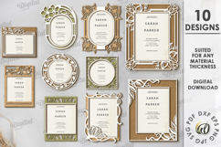 Wedding Invitations Bundle Laser Cut. Wooden Invitations SVG Product Image 1