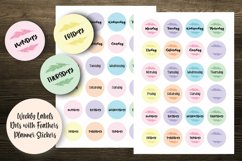 Weekly Labels Dots with Feathers Planner Stickers Product Image 1